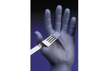 Image of Best Manufacturing N-DEX Ambidextrous Powdered Nitrile Gloves, Best Manufacturing 7005L N-DEX Original, 4 Mil Thickness, 24.1 Cm (91/2'') Length