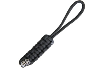 Image of Bestech Knives Bestechman Lanyard, 5.25in Overall, Black Paracord Construction With Skull Bead, BM08A