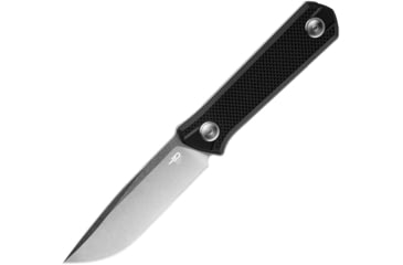 Image of Bestech Knives Hedron Fixed Blade Black Knife, 3.75 stonewash finish D2 tool steel blade, Black G10 handle, BFK02A
