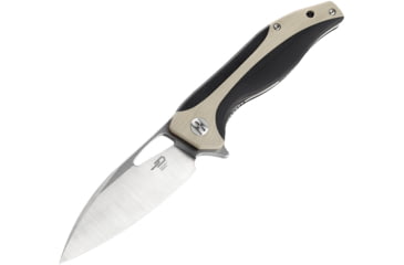 Image of Bestech Knives Komodo Linerlock Folding Knife, Black and tan, Black and tan G10 handle, BG26B