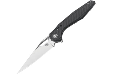 Image of Bestech Knives Malware Framelock CF Folding Knife, 3.88 CPM S35VN stainless blade, Carbon fiber handle with stonewash finish titanium, BT1902C