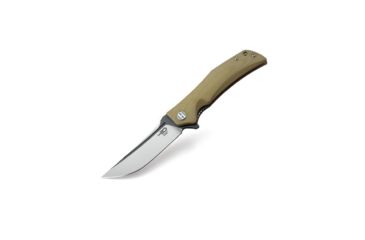 Image of Bestech Knives Scimitar BG05C 3.75 in Plain Edge Folding Blade, Beige G10 Handle 4015847