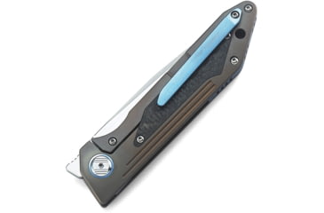 Image of Bestech Knives Shinkanzen Framelock Bronze Folding Knife, 3.5in Cpm S35Vn SS Blade, Bronze Titanium Handle, Bead Blast And Satin Blade, Black Nylon Zippered Storage Case, Bronze, BT1803D