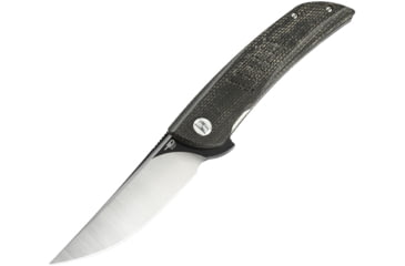 Image of Bestech Knives Swift Linerlock Folding Knife, 3.5 D2 tool steel blade, Black canvas micarta handle, BG30B-2