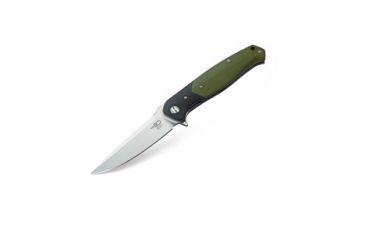 Image of Bestech Knives Swordfish BG03A in 3.8 in Plain Edge Folding Bladem, Black and Green G10 Handle, BG03A