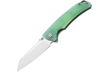 Image of Bestech Knives TEXEL Linerlock Transparent Folding Knife, 3.25 D2 tool steel blade, Jade G10 handle, BG21B-1