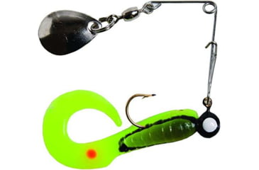 Image of Betts Spin Curl Tail Lure, Black Stripe/Chartreuse/Orange, 1/8oz, 3in, 023CT-29N