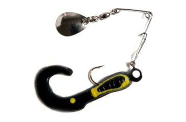 Image of Betts Spin Curl Tail Lure, Black/Yellow Stripes, 1/8oz, 3in, 023CT-24N