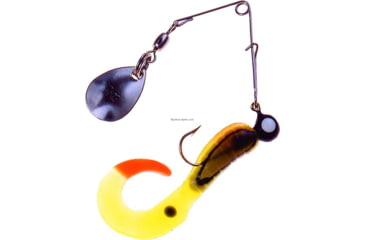 Image of Betts Spin Curl Tail Lure, Chartreuse/Red Dot/Red Tail, 1/16oz, 2in, 022CT-11N