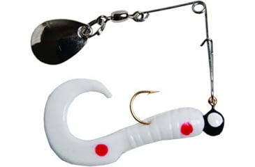 Image of Betts Spin Curl Tail Lure, White/Red Dot, 1/4oz, 4in, 025CT-35N