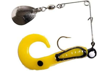 Image of Betts Spin Curl Tail Lure, Yellow/Black Stripes, 1/32oz, 1 1/2in, 021CT-22N