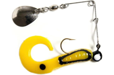 Image of Betts Spin Curl Tail Lure, Yellow/Black Stripes, 1/8oz, 3in, 023CT-22N