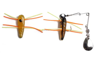 Image of Betts Spin Grunts Grub Lure, Orange Crawfish Glitter, 1/32oz, 1in, 021GRRL-44N