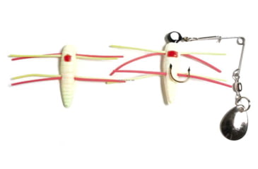 Image of Betts Spin Grunts Grub Lure, White/Red Dot, 1/32oz, 1in, 021GRRL-35N