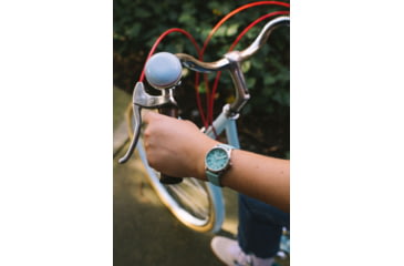 Image of Bia Suffragette Watches, Aqua Dial, Aqua Strap, Steel, One Size, B1010