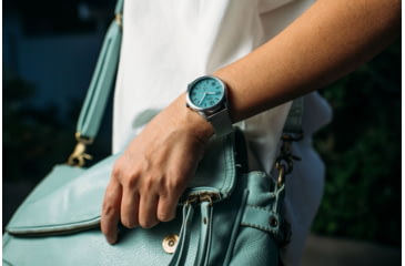 Image of Bia Suffragette Watches, Aqua Dial, Ss Mesh Bracelet, Steel, One Size, B1009
