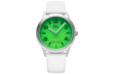 Image of Bia Suffragette Watches, Green Dial, White Strap, Steel, One Size, B1007
