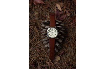 Image of Bia Suffragette Watches, Ivory Dial, Brown Strap, Steel, One Size, B1020