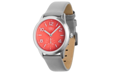 Image of Bia Suffragette Watches, Pink Dial, Gray Strap, Steel, One Size, B1016