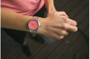Image of Bia Suffragette Watches, Pink Dial, Ss Link Bracelet, Steel, One Size, B1014