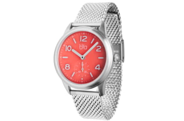 Image of Bia Suffragette Watches, Pink Dial, Ss Mesh Bracelet, Steel, One Size, B1015
