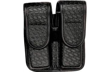Image of Bianchi 7902 Double Mag Pouch - Plain Black, Hidden 22074