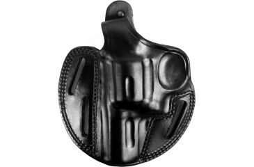 Image of Bianchi 7 Shadow II Leather Hip Holster Plain Black, Left Hand 