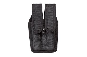 Image of Bianchi 7344 AccuMold Slimline Double Mag Pouch, Black w/ Hidden Snap