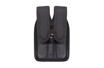 Image of Bianchi 8044 Double Mag Pouch, Black w/ Hidden Flap