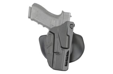 Image of Bianchi Model 7378 Safariland 7TS ALS Concealment Paddle Holster With Belt Loop Combo S&amp;W M&amp;P Shield 9mm/.40 With Crimson Trace Plain Black Right Hand