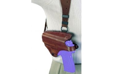 Image of Bianchi X16 Agent X Unlined Shoulder Holster - Plain Tan, Left Hand - Fits Glock 17/19/22/23 - 17255