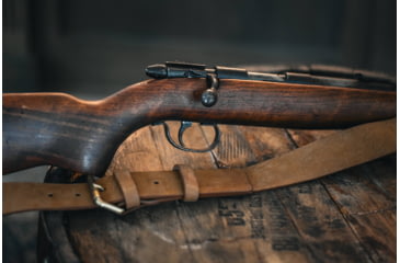 Image of Bieling Leather Co. Classic Leather Rifle Sling, Nubuck Natural, 36 - 42in, BLC0004