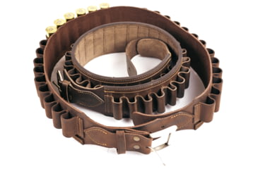 Image of Bieling Leather Co. Classic Leather Shotgun Shell Belt - 12 Gauge, Brown, 37 - 42in, BLC0006