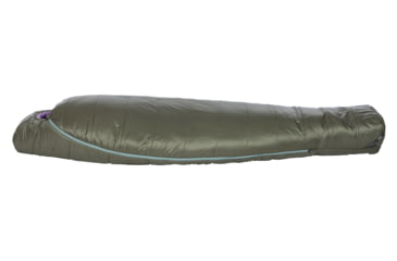 Image of Big Agnes Anthracite 20 FireLine Pro Recycled Sleeping Bag - Womens, Lichen Green/African Violet, Regular, BTMWA20RR26
