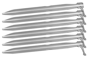 Image of Big Agnes 6in Tent Stakes - 6 Pack, Silver, 6in, ASTAKEPK619