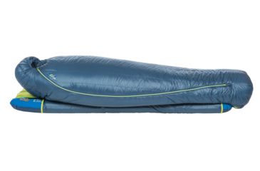 Image of Big Agnes Blackburn UL 0 Sleeping Bag 850 DownTek, Right Zip, Blue, Small, BBULSR19