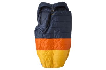 Image of Big Agnes Cabin Creek 15 Double Sleeping Bag FireLine Eco, Navy/Orange/Yellow, 40in Double Wide, BDWCC19