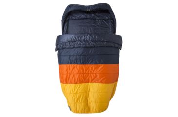 Image of Big Agnes Cabin Creek 15 Double Sleeping Bag FireLine Eco, Navy/Orange/Yellow, 40in Double Wide, BDWCC19