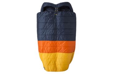 Image of Big Agnes Cabin Creek 15 Double Sleeping Bag FireLine Eco, Navy/Orange/Yellow, 40in Double Wide, BDWCC19