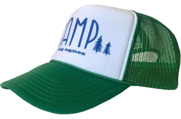Image of Big Agnes Camp Foam Front Trucker, White/Kelly Green, One Size, AHCAMP-WKG-OS
