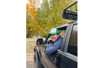 Image of Big Agnes Camp Foam Front Trucker, White/Kelly Green, One Size, AHCAMP-WKG-OS