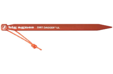 Image of Big Agnes Dirt Dagger UL 6.75in Tent Stake, Pack of 6, Orange, 6.75in, ADDPK67522