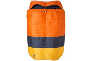 Image of Big Agnes Dream Island 15 Double Sleeping Bag, Orange/Navy/Yellow, Double Wide, BDWDI19