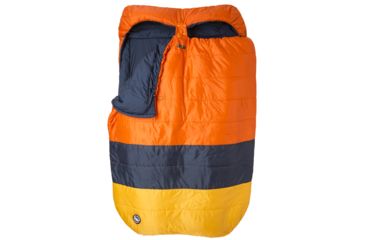 Image of Big Agnes Dream Island 15 Double Sleeping Bag, Orange/Navy/Yellow, Double Wide, BDWDI19
