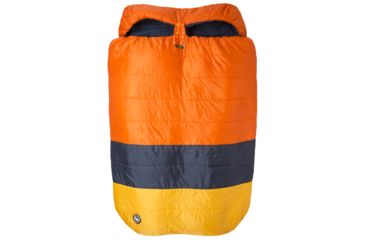 Image of Big Agnes Dream Island 15 Double Sleeping Bag, Orange/Navy/Yellow, Double Wide, BDWDI19