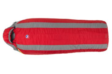 Image of Big Agnes Encampment 15 Sleeping Bag Synthetic-Long-Left-Red/ Gray