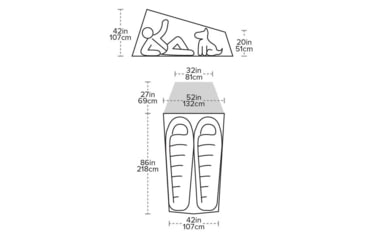 Image of Big Agnes Fly Creek HV UL2 Bikepack Solution Dye Tent, Yellow/Greige, 2 Person, THVFCBP222