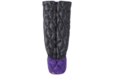 Image of Big Agnes Fly Creek UL Zip Quilt 50 Sleeping Bag, Asphalt/Royal Purple, Regular, BFCULZQR5025
