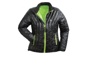 Image of Big Agnes Hole In The Wall Down Jacket - Women's-Black/Lime-X-Large