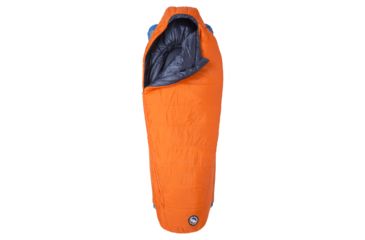 Image of Big Agnes Lost Dog 15 Sleeping Bag FireLine Eco, Right Zip - Mens, Orange/Navy, Regular, BLD15RR19